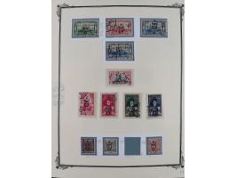 1917, OX-HEAD (PTT) Issues specialized collection on 24 selfmade album pages including a mainly used set, many high values 25