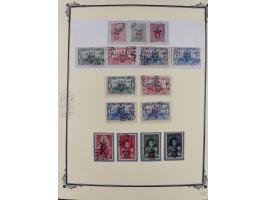 1917, OX-HEAD (PTT) Issues specialized collection on 24 selfmade album pages including a mainly used set, many high values 25