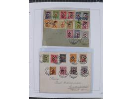 1917, OX-HEAD (PTT) Issues specialized collection on 24 selfmade album pages including a mainly used set, many high values 25