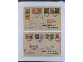 1917, OX-HEAD (PTT) Issues specialized collection on 24 selfmade album pages including a mainly used set, many high values 25