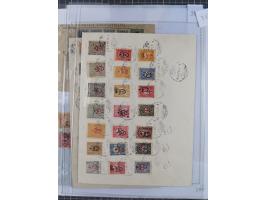 1917, OX-HEAD (PTT) Issues specialized collection on 24 selfmade album pages including a mainly used set, many high values 25