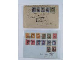 1917, OX-HEAD (PTT) Issues specialized collection on 24 selfmade album pages including a mainly used set, many high values 25