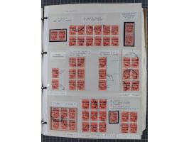 1944, umfangreiche, meist postfrische und gestempelte Sammlung mit vielen Einheiten, gestempelten Bogenteilen, Aufdruck-Abart