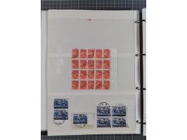 1944, umfangreiche, meist postfrische und gestempelte Sammlung mit vielen Einheiten, gestempelten Bogenteilen, Aufdruck-Abart