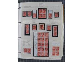 1944, umfangreiche, meist postfrische und gestempelte Sammlung mit vielen Einheiten, gestempelten Bogenteilen, Aufdruck-Abart