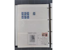 1944, umfangreiche, meist postfrische und gestempelte Sammlung mit vielen Einheiten, gestempelten Bogenteilen, Aufdruck-Abart