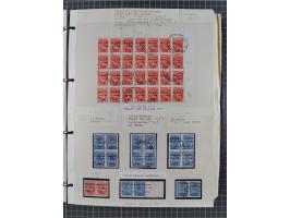 1944, umfangreiche, meist postfrische und gestempelte Sammlung mit vielen Einheiten, gestempelten Bogenteilen, Aufdruck-Abart