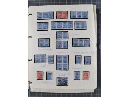 1944, umfangreiche, meist postfrische und gestempelte Sammlung mit vielen Einheiten, gestempelten Bogenteilen, Aufdruck-Abart