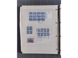 1944, umfangreiche, meist postfrische und gestempelte Sammlung mit vielen Einheiten, gestempelten Bogenteilen, Aufdruck-Abart