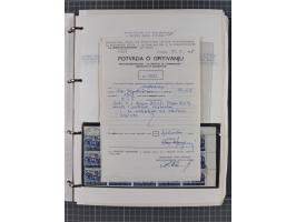 1944, umfangreiche, meist postfrische und gestempelte Sammlung mit vielen Einheiten, gestempelten Bogenteilen, Aufdruck-Abart