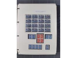 1944, umfangreiche, meist postfrische und gestempelte Sammlung mit vielen Einheiten, gestempelten Bogenteilen, Aufdruck-Abart