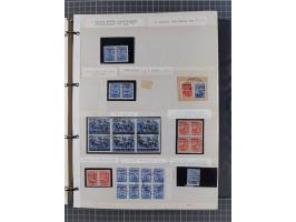 1944, umfangreiche, meist postfrische und gestempelte Sammlung mit vielen Einheiten, gestempelten Bogenteilen, Aufdruck-Abart