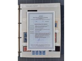 1944, umfangreiche, meist postfrische und gestempelte Sammlung mit vielen Einheiten, gestempelten Bogenteilen, Aufdruck-Abart