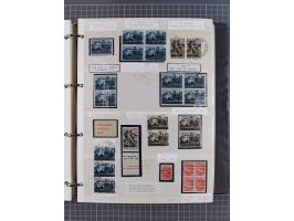 1944, umfangreiche, meist postfrische und gestempelte Sammlung mit vielen Einheiten, gestempelten Bogenteilen, Aufdruck-Abart