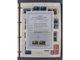1944, umfangreiche, meist postfrische und gestempelte Sammlung mit vielen Einheiten, gestempelten Bogenteilen, Aufdruck-Abart