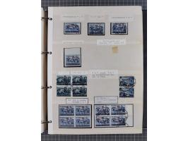 1944, umfangreiche, meist postfrische und gestempelte Sammlung mit vielen Einheiten, gestempelten Bogenteilen, Aufdruck-Abart