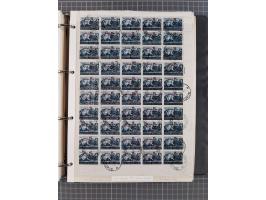 1944, umfangreiche, meist postfrische und gestempelte Sammlung mit vielen Einheiten, gestempelten Bogenteilen, Aufdruck-Abart