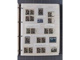 1944, umfangreiche, meist postfrische und gestempelte Sammlung mit vielen Einheiten, gestempelten Bogenteilen, Aufdruck-Abart