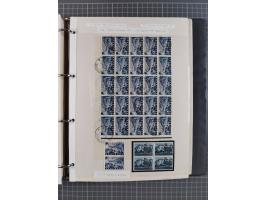 1944, umfangreiche, meist postfrische und gestempelte Sammlung mit vielen Einheiten, gestempelten Bogenteilen, Aufdruck-Abart