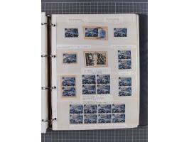 1944, umfangreiche, meist postfrische und gestempelte Sammlung mit vielen Einheiten, gestempelten Bogenteilen, Aufdruck-Abart