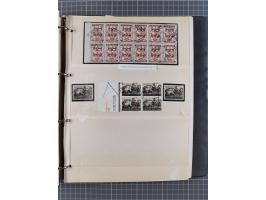 1944, umfangreiche, meist postfrische und gestempelte Sammlung mit vielen Einheiten, gestempelten Bogenteilen, Aufdruck-Abart