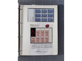 1944, umfangreiche, meist postfrische und gestempelte Sammlung mit vielen Einheiten, gestempelten Bogenteilen, Aufdruck-Abart