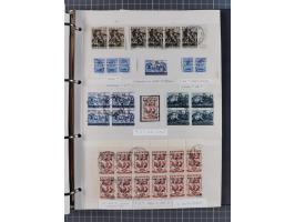 1944, umfangreiche, meist postfrische und gestempelte Sammlung mit vielen Einheiten, gestempelten Bogenteilen, Aufdruck-Abart