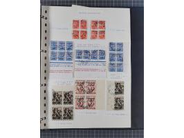 1944, umfangreiche, meist postfrische und gestempelte Sammlung mit vielen Einheiten, gestempelten Bogenteilen, Aufdruck-Abart