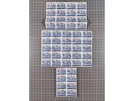 1944, umfangreiche, meist postfrische und gestempelte Sammlung mit vielen Einheiten, gestempelten Bogenteilen, Aufdruck-Abart