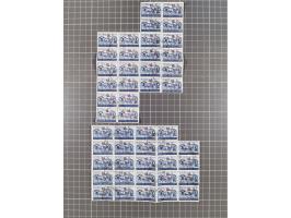 1944, umfangreiche, meist postfrische und gestempelte Sammlung mit vielen Einheiten, gestempelten Bogenteilen, Aufdruck-Abart