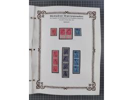 1922/23, umfangreiche, alte Ausstellungssammlung “Wiesbadener Regierungsmarken” mit vielen ungebrauchten und gestempelten Mar