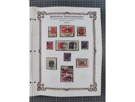 1922/23, umfangreiche, alte Ausstellungssammlung “Wiesbadener Regierungsmarken” mit vielen ungebrauchten und gestempelten Mar