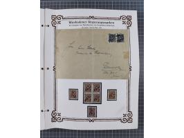 1922/23, umfangreiche, alte Ausstellungssammlung “Wiesbadener Regierungsmarken” mit vielen ungebrauchten und gestempelten Mar