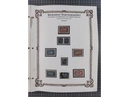 1922/23, umfangreiche, alte Ausstellungssammlung “Wiesbadener Regierungsmarken” mit vielen ungebrauchten und gestempelten Mar