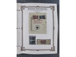 1922/23, umfangreiche, alte Ausstellungssammlung “Wiesbadener Regierungsmarken” mit vielen ungebrauchten und gestempelten Mar
