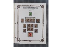 1922/23, umfangreiche, alte Ausstellungssammlung “Wiesbadener Regierungsmarken” mit vielen ungebrauchten und gestempelten Mar