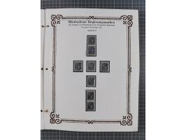 1922/23, umfangreiche, alte Ausstellungssammlung “Wiesbadener Regierungsmarken” mit vielen ungebrauchten und gestempelten Mar