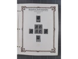 1922/23, umfangreiche, alte Ausstellungssammlung “Wiesbadener Regierungsmarken” mit vielen ungebrauchten und gestempelten Mar