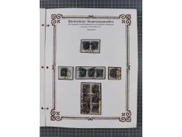 1922/23, umfangreiche, alte Ausstellungssammlung “Wiesbadener Regierungsmarken” mit vielen ungebrauchten und gestempelten Mar