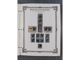 1922/23, umfangreiche, alte Ausstellungssammlung “Wiesbadener Regierungsmarken” mit vielen ungebrauchten und gestempelten Mar