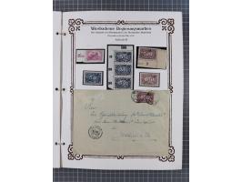 1922/23, umfangreiche, alte Ausstellungssammlung “Wiesbadener Regierungsmarken” mit vielen ungebrauchten und gestempelten Mar