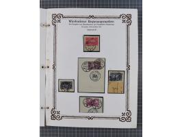 1922/23, umfangreiche, alte Ausstellungssammlung “Wiesbadener Regierungsmarken” mit vielen ungebrauchten und gestempelten Mar