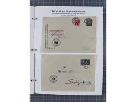 1922/23, umfangreiche, alte Ausstellungssammlung “Wiesbadener Regierungsmarken” mit vielen ungebrauchten und gestempelten Mar