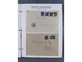 1922/23, umfangreiche, alte Ausstellungssammlung “Wiesbadener Regierungsmarken” mit vielen ungebrauchten und gestempelten Mar