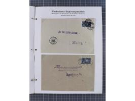 1922/23, umfangreiche, alte Ausstellungssammlung “Wiesbadener Regierungsmarken” mit vielen ungebrauchten und gestempelten Mar