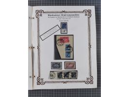 1922/23, umfangreiche, alte Ausstellungssammlung “Wiesbadener Regierungsmarken” mit vielen ungebrauchten und gestempelten Mar