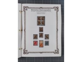 1922/23, umfangreiche, alte Ausstellungssammlung “Wiesbadener Regierungsmarken” mit vielen ungebrauchten und gestempelten Mar