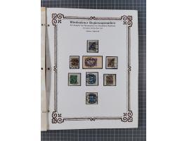 1922/23, umfangreiche, alte Ausstellungssammlung “Wiesbadener Regierungsmarken” mit vielen ungebrauchten und gestempelten Mar