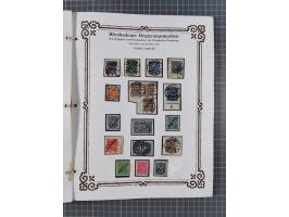 1922/23, umfangreiche, alte Ausstellungssammlung “Wiesbadener Regierungsmarken” mit vielen ungebrauchten und gestempelten Mar