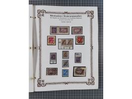 1922/23, umfangreiche, alte Ausstellungssammlung “Wiesbadener Regierungsmarken” mit vielen ungebrauchten und gestempelten Mar